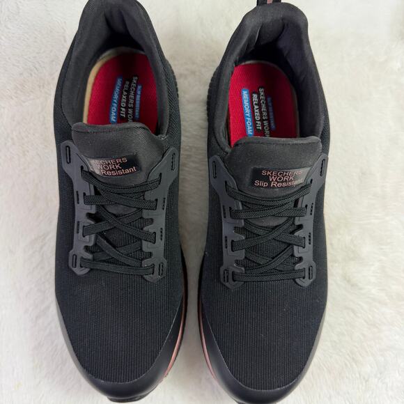 Skechers Work Squad SR Slip-Resistant Sneaker Black/Rose Gold Women’s Size 11 - Picture 8 of 10